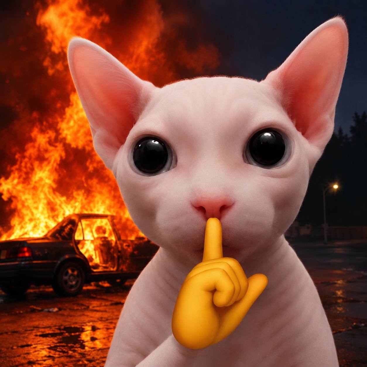 SHH CAT meme 1